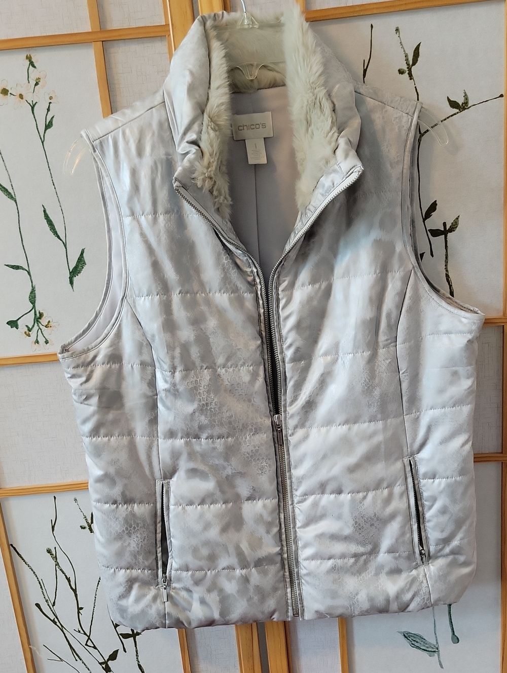 *Chico's metallic gray vest*